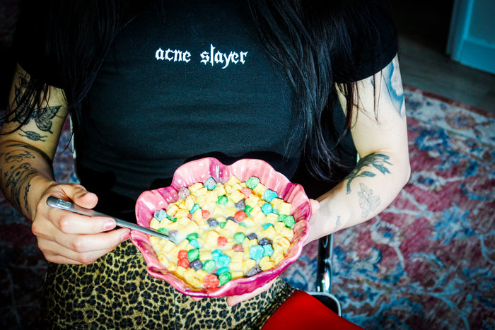 acne slayer teeny tiny baby tee