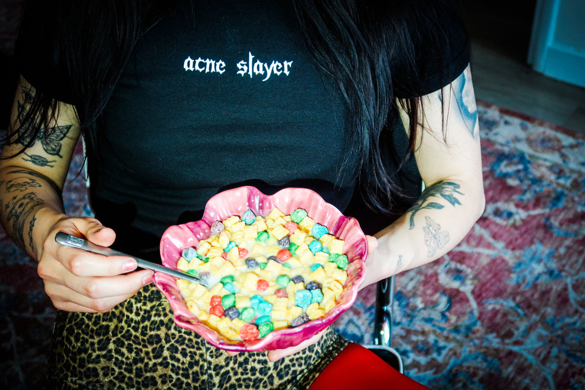 acne slayer teeny tiny baby tee